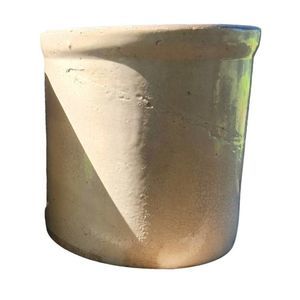 Antique Stoneware Crock 1 Gallon Earthenware Bisque Fermenter chippy, patina